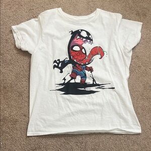 Kids White Spider Graphic T-Shirt